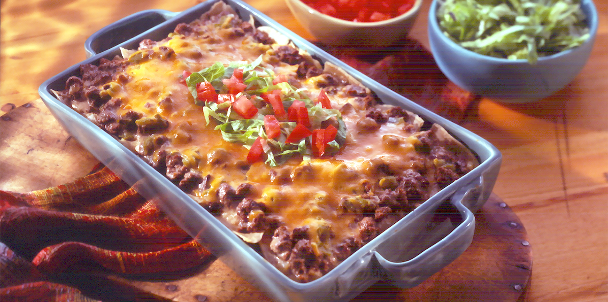 1238 Cheesy Mexican Beef Casserole