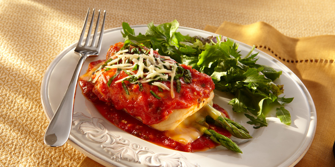 1895 Chicken Rollatini with Asparagus and Cheddar