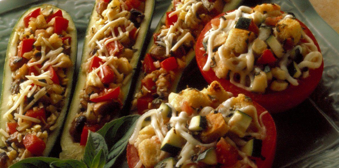 61 Zucchini Stuffed Tomatoes