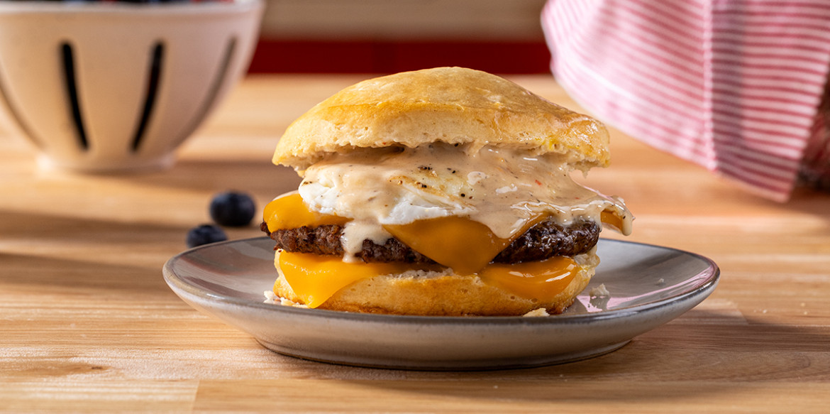 Breakfast Biscuit Burger Recipe Sargento