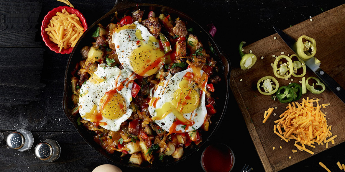 Breakfast Skillet eggs ShreddedCheese Hero 0