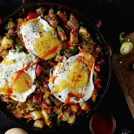 Breakfast Skillet eggs ShreddedCheese Hero 0