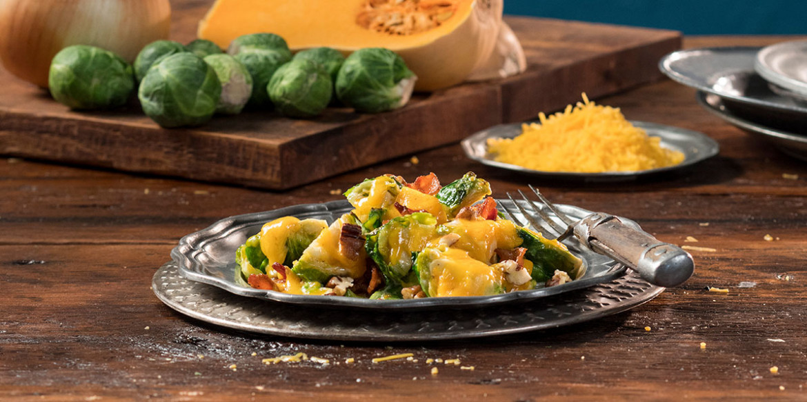 Cheesy Brussel Sprout Casserole