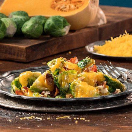 Cheesy Brussel Sprout Casserole