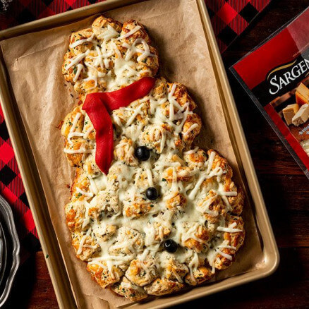 Cheesy Pull Apart Snowman