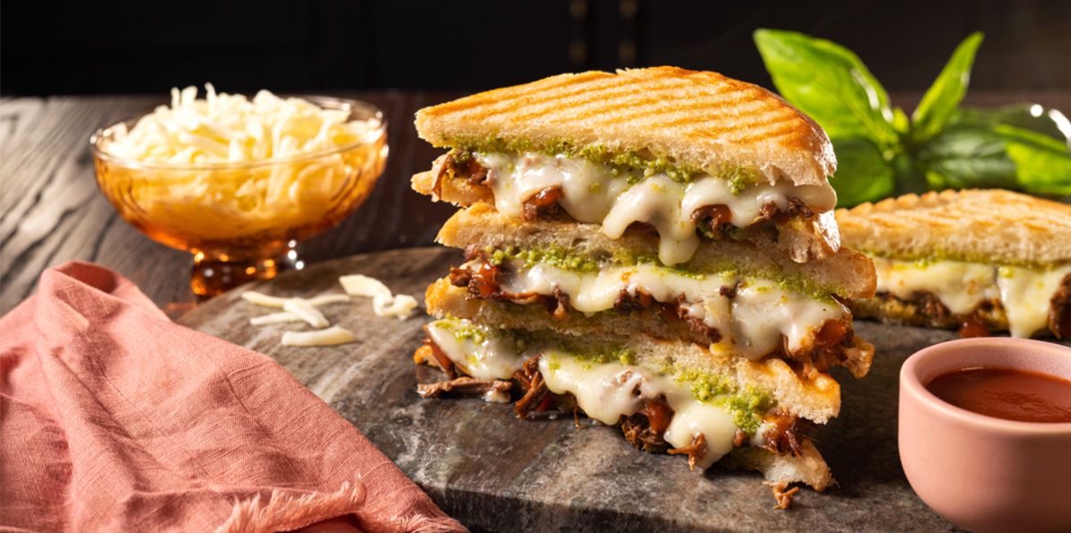 Pesto Beef Grilled Cheese Recipe Sargento