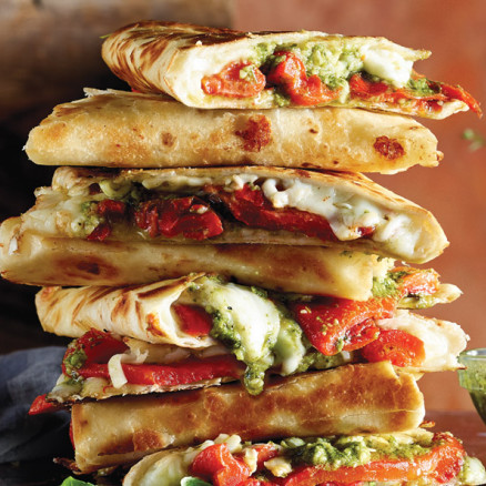 RedPepperTomato Pesto Quesadilla