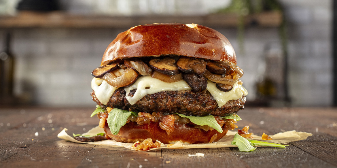 Mushroom and Swiss Cheeseburger Recipe Sargento