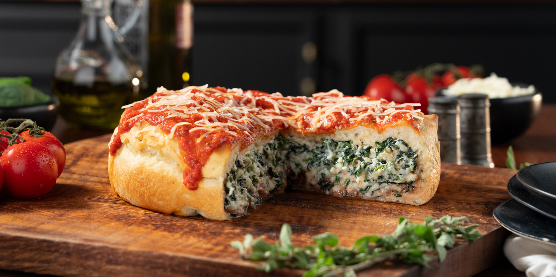 Stuffed Spinach Pizza | Sargento® Foods Incorporated
