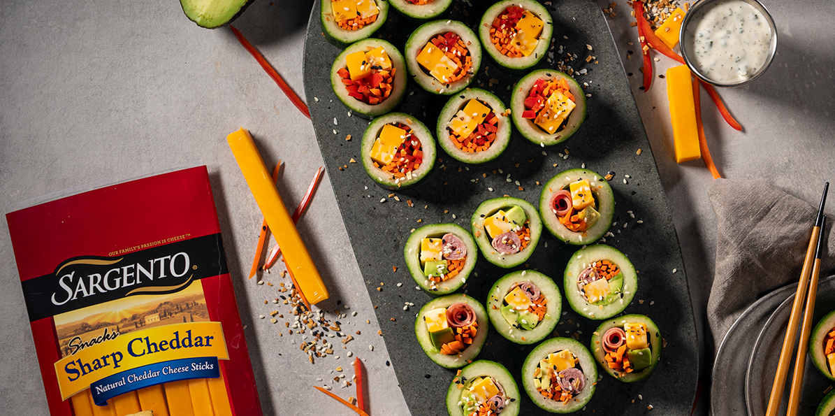 Cucumber and Cheese Sushi Snacks | Sargento® Foods Incorporated