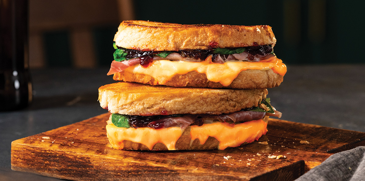 Prosciutto, Spinach and Jam Grilled Gouda Sandwich | Sargento® Foods Incorporated