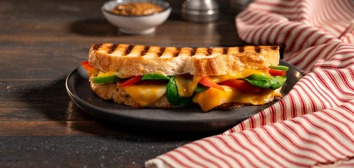 Veggie Stuffed Grilled Cheese Panini Recipe