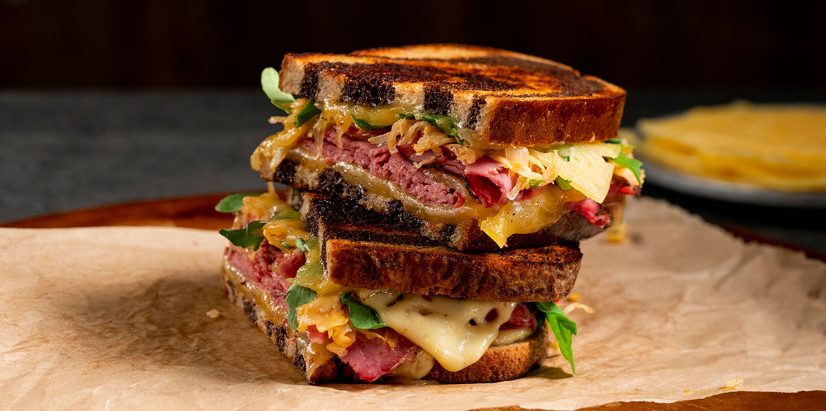 Grilled Pastrami, Gouda and Spicy Sauerkraut Sandwich Recipe Sargento
