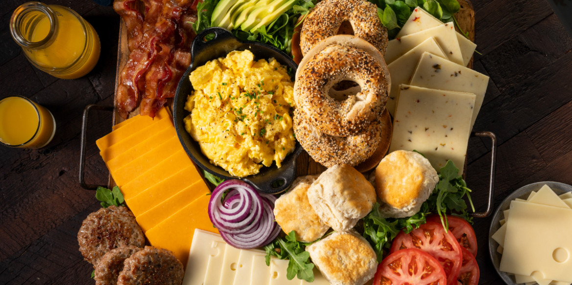 breakfast sandwich board