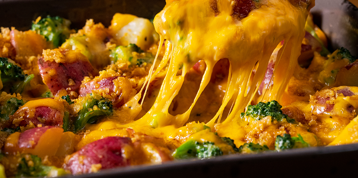Extra Cheese Cheddar, Broccoli & Potato Bake Recipe Sargento