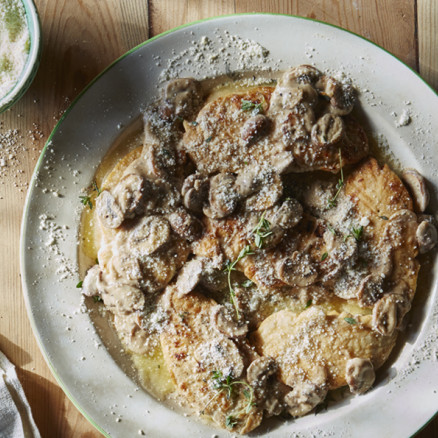 cheese and mushroom chicken