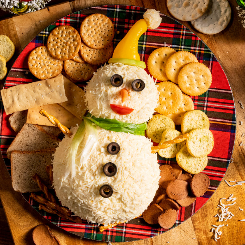 Snowman Cheese Ball Bowl and Spreader Set 