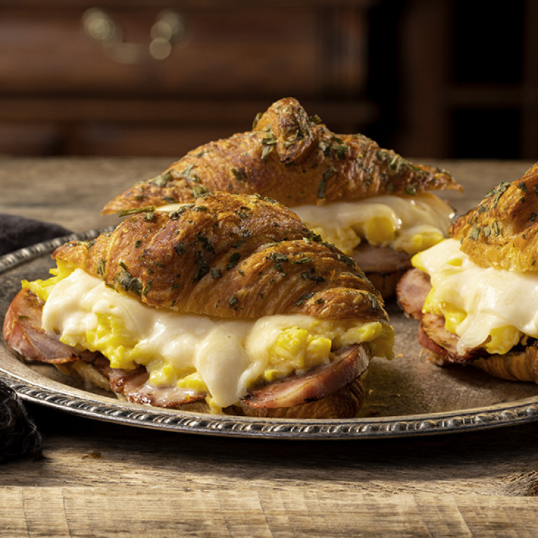 hamm egg cheese croissant