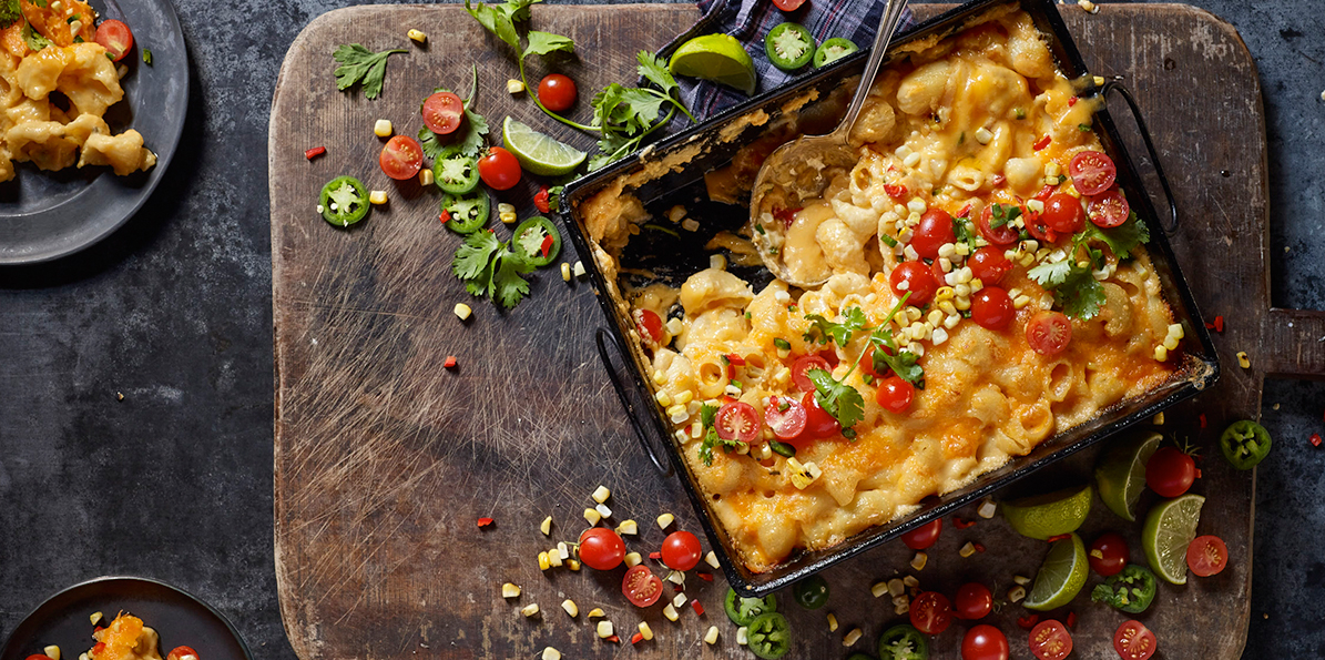 Jalapeno Mac & Cheese with Corn & Tomato Salad Recipe Sargento